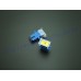 AD-SF-SF-SM-AWS SC轉SC耦合器+雙耳+帶快門(透明) SC/PC 防塵 蓋外置 自動檔板 透明翻蓋SC-SC 双母接頭 單模單芯 光纖適配器 單工法蘭 耦合器